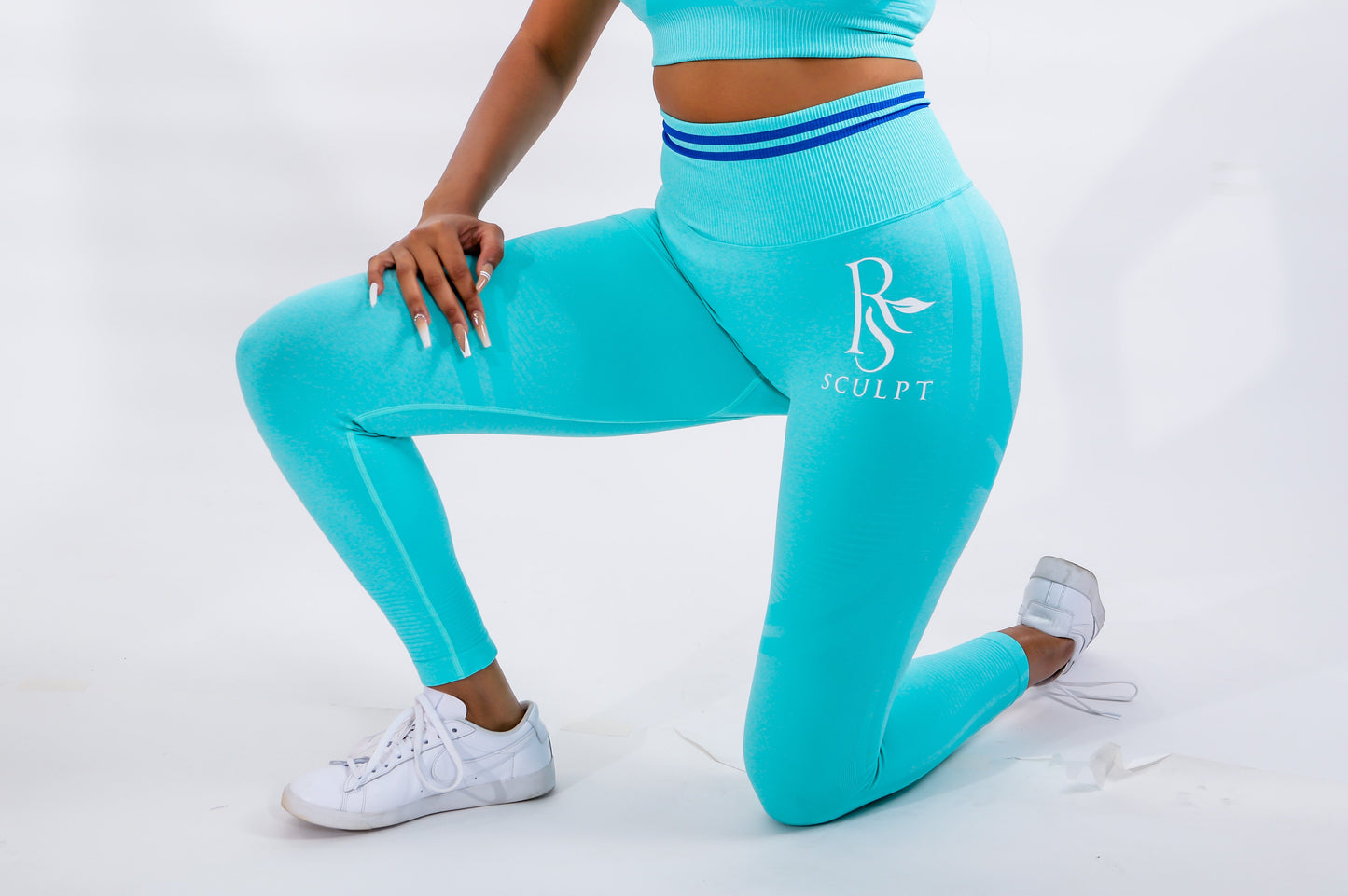 SCULPT SEAMLESS LEGGINGS SET - TEAL