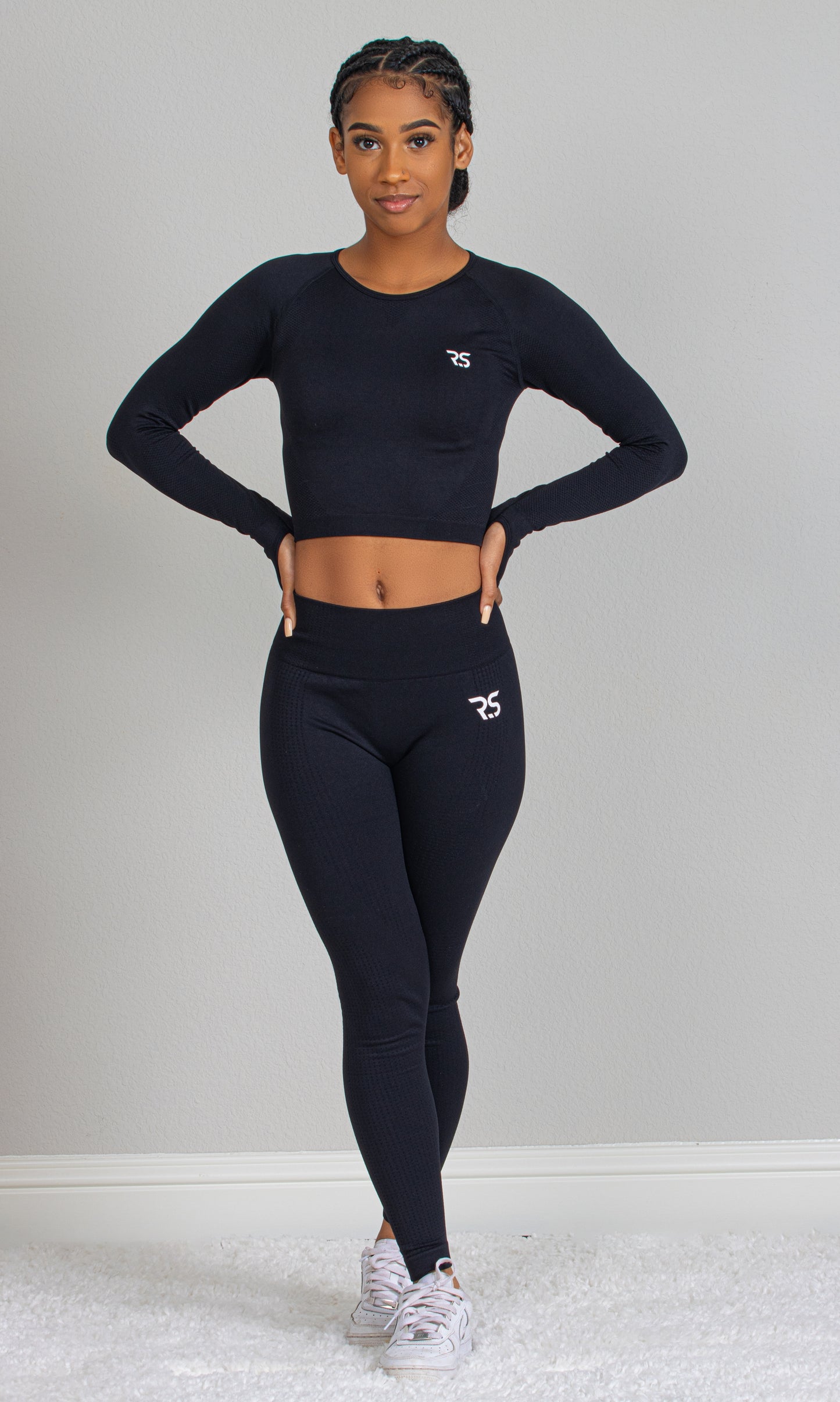 CIARA TWO PIECE PANTS SET -BLACK