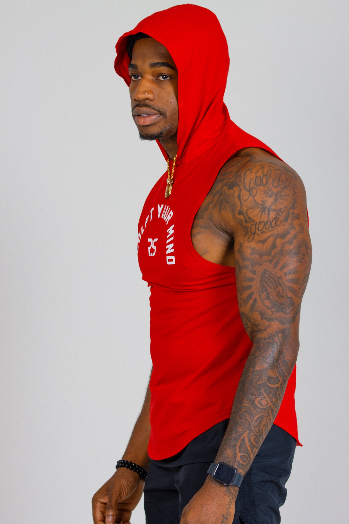 TANK TOP HOODIE- RED