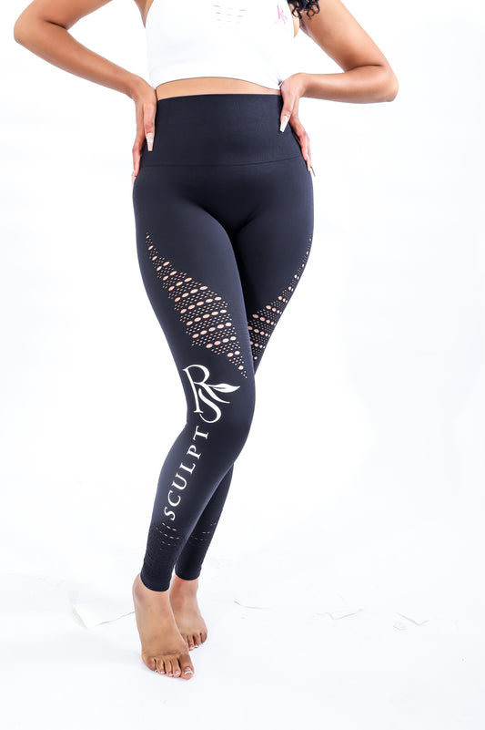 CLASSIC HIGH WASTED SEAMLESS LEGGINGS BLACK