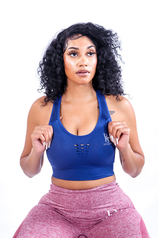RIHANA SPORTS BRA BLUE