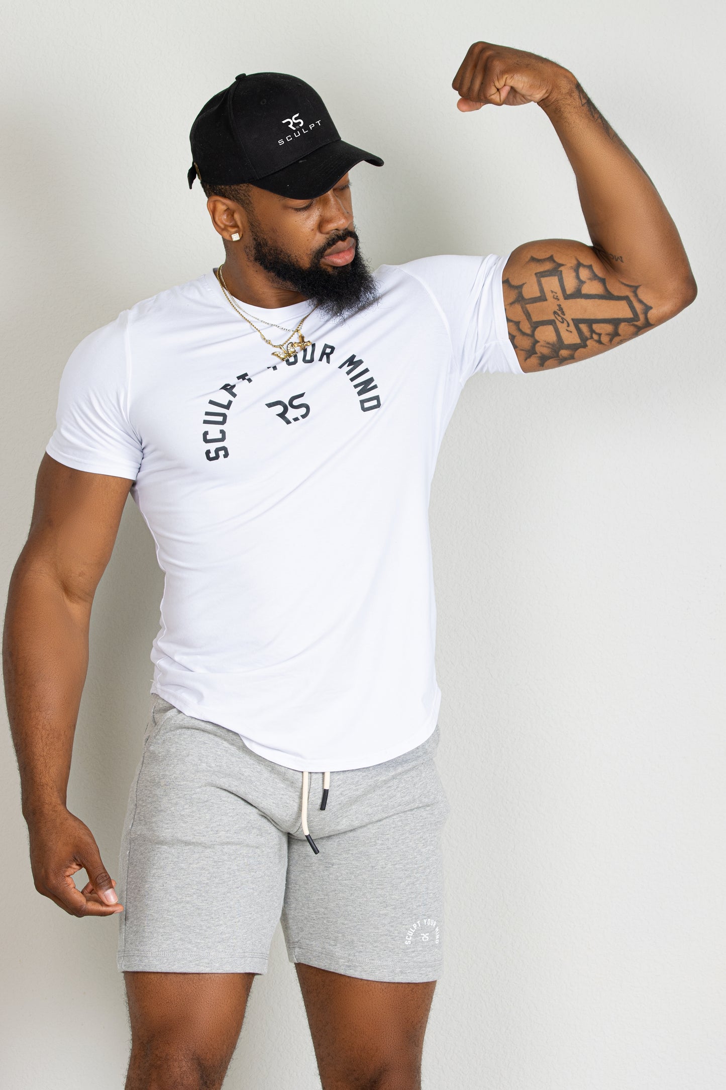 MENS FLEX T SHIRT- WHITE
