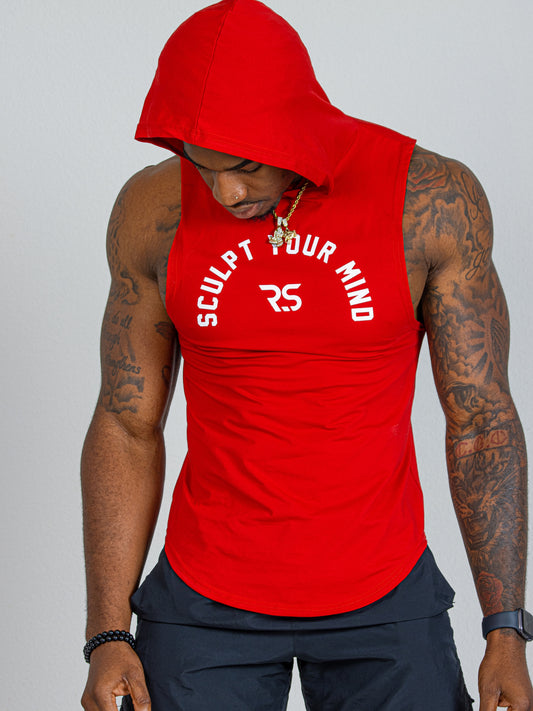 TANK TOP HOODIE- RED