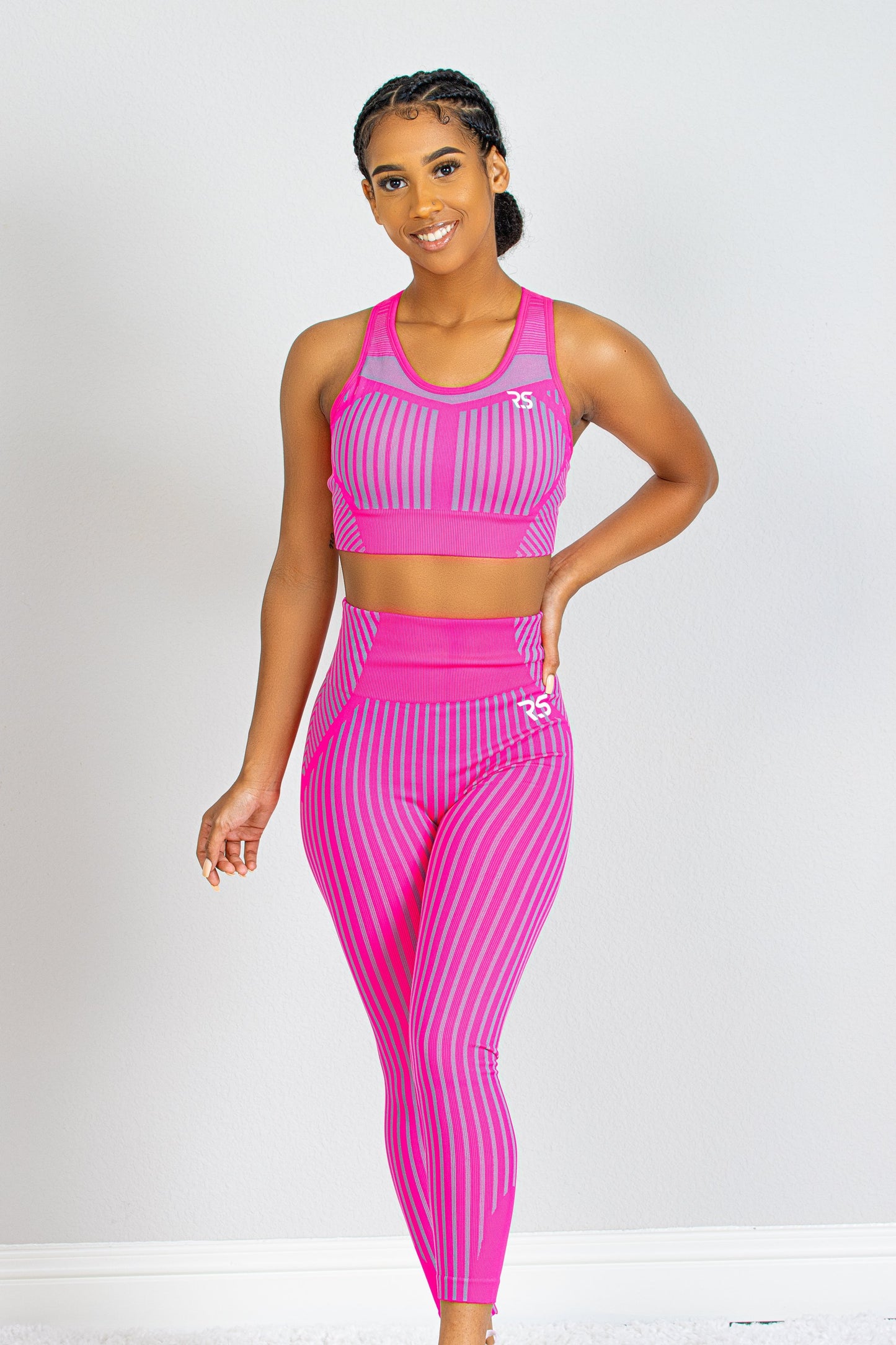 SHAPE SEAMLESS LEGGINGS SET- PINK