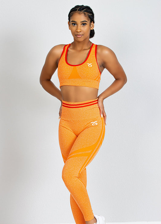 SCULPT SEAMLESS LEGGINGS SET - ORANGE