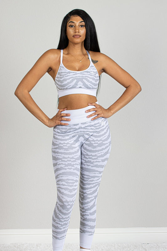 MILAN SEAMLESS LEGGINGS SET-WHITE