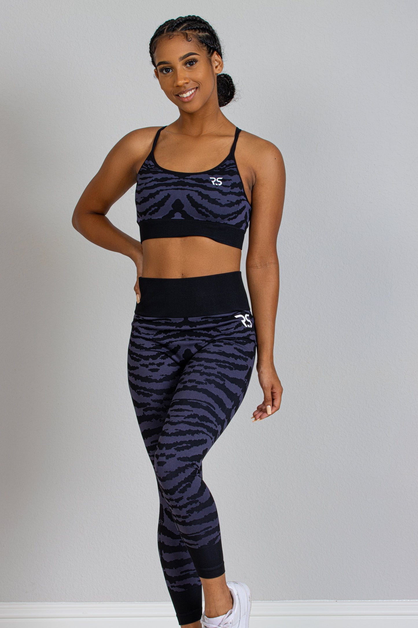 MILAN SEAMLESS LEGGINGS SET-BLACK