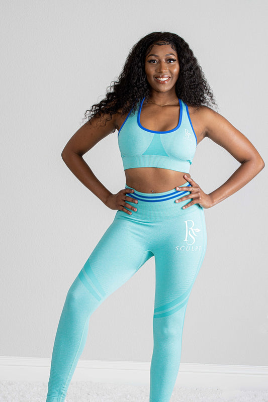SCULPT SEAMLESS LEGGINGS SET - TEAL