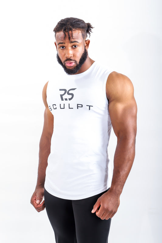 MUSCLE TANK TOP  WHITE