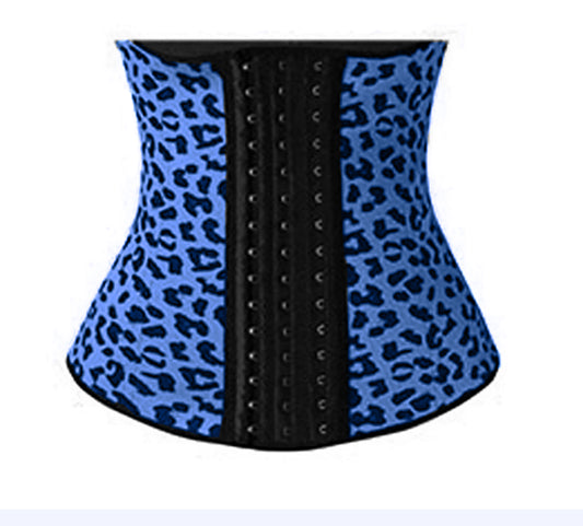 LEOPARD EXTREME WAIST TRAINER-BLUE