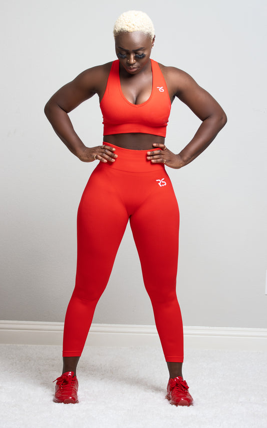 BELLA PANTS SETS -RED